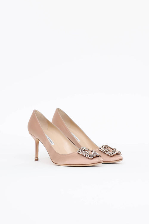 Manolo Blahnik Satin Hangisi Pump