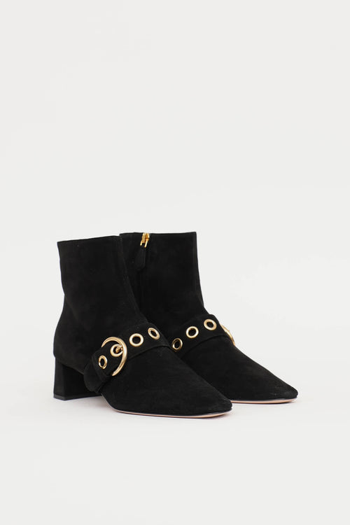 Prada Buckle Ankle Boot