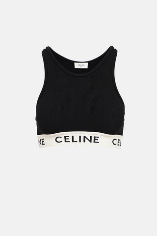 Celine Logo Sports Bra Top