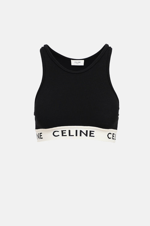 Celine Logo Sports Bra Top