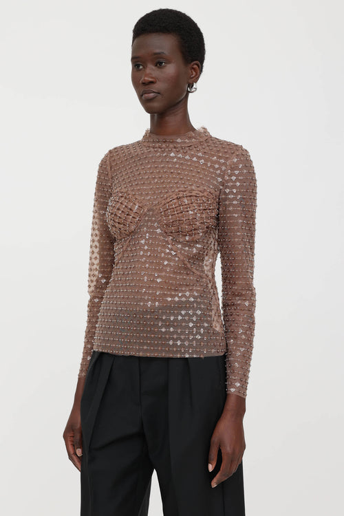 Sequin Mesh Top