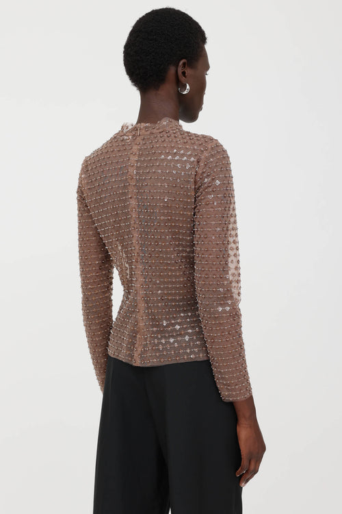 Sequin Mesh Top