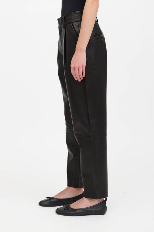 Anine Bing Pleated Leather Pant