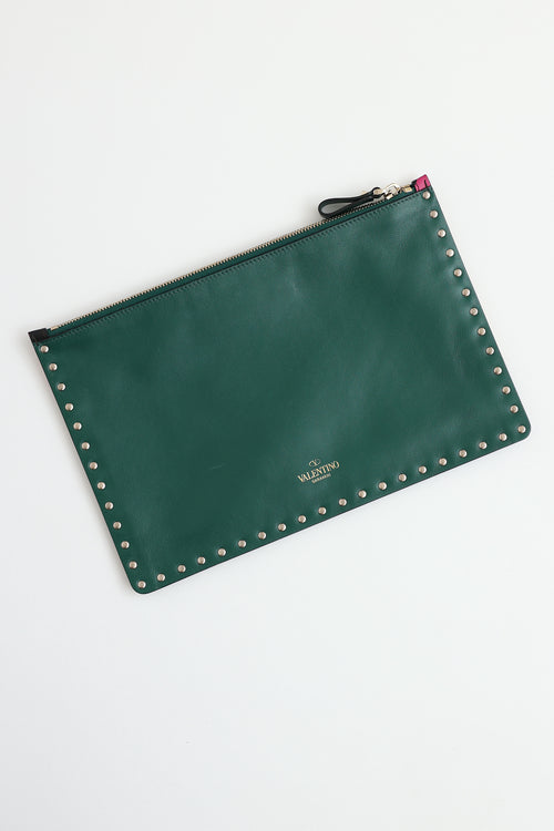 Valentino Camo Rockstud Pouch