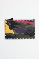 Valentino Camo Rockstud Pouch