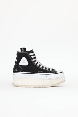 R13 Distressed Platform Sneaker
