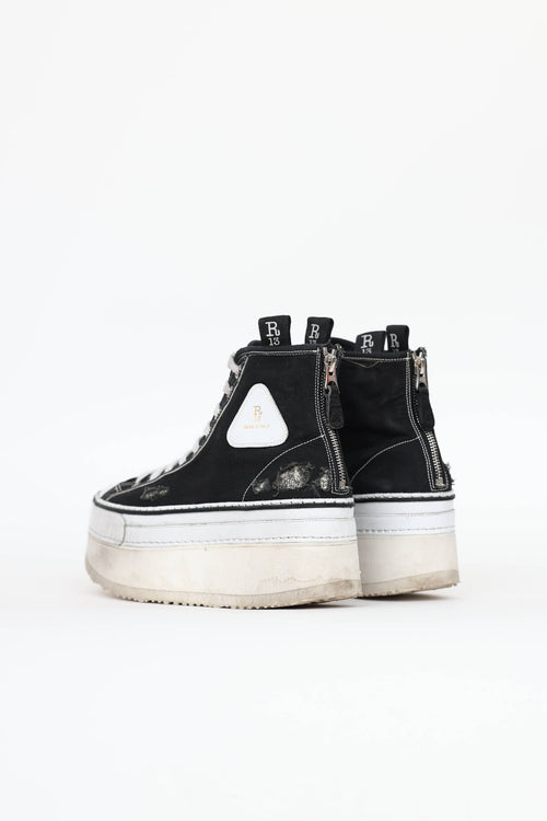 R16 Distressed Platform Sneaker