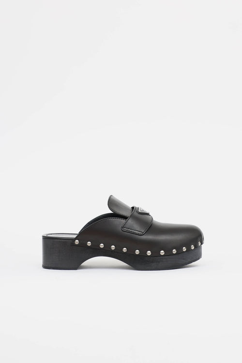 Prada Studded Leather Clog