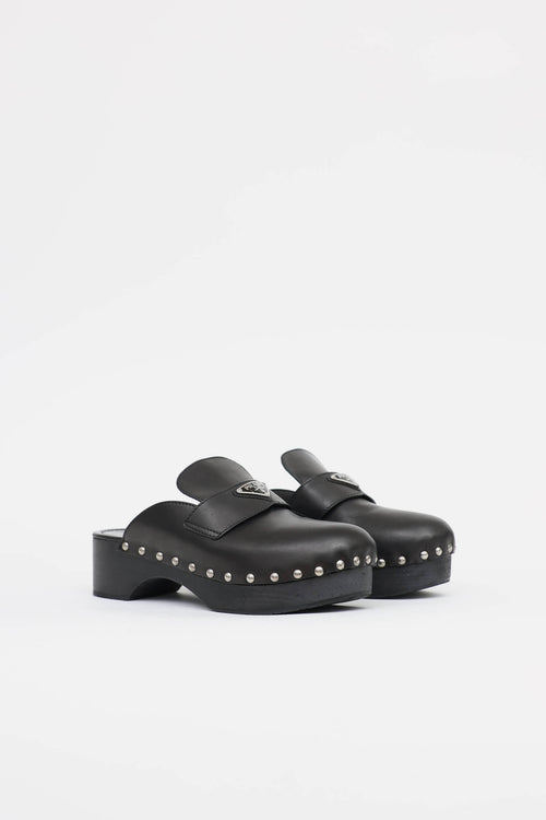 Prada Studded Leather Clog