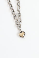 David Yurman 18K Yellow Gold & Sterling Silver Heart Cookie Bracelet
