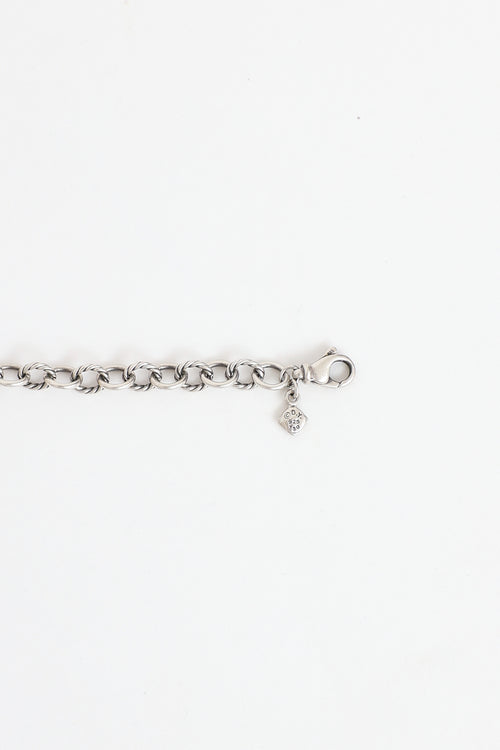 David Yurman 18K Yellow Gold & Sterling Silver Heart Cookie Bracelet
