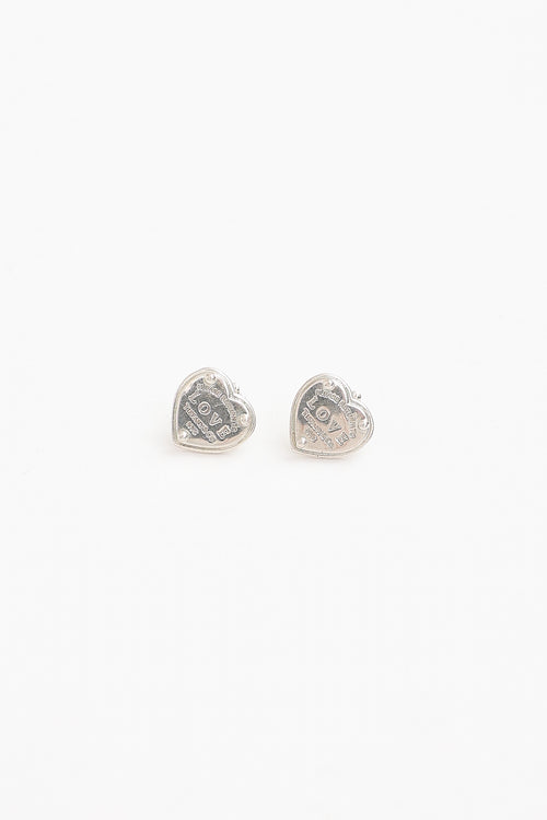 Tiffany & Co. Sterling Silver Heart Studs