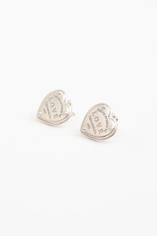 Tiffany & Co. Sterling Silver Heart Studs