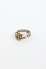 David Yurman Sterling Silver & 18K Yellow Gold Petite Albion Ring