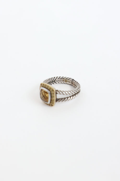David Yurman Sterling Silver & 18K Yellow Gold Petite Albion Ring