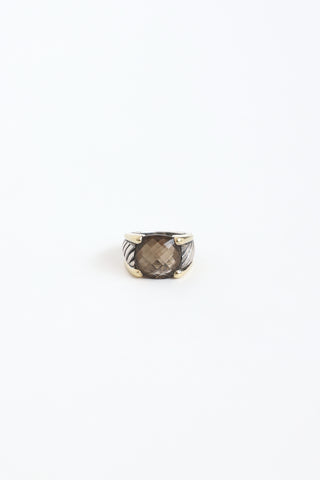 David Yurman Sterling Silver & 18K Yellow Gold Sculpted Cable Ring