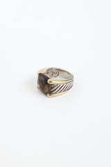 David Yurman Sterling Silver & 18K Yellow Gold Sculpted Cable Ring