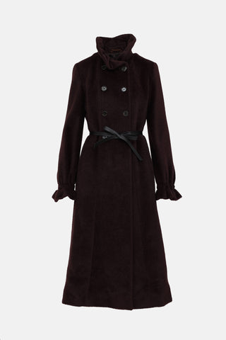 Max Mara Ruffle Wool Coat
