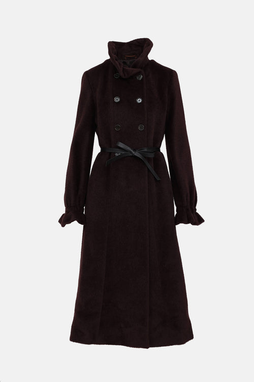 Max Mara Ruffle Wool Coat