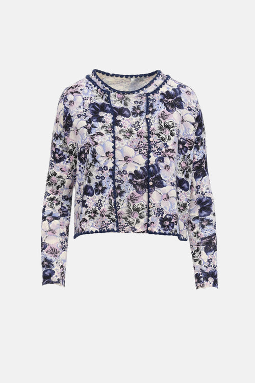 Blumarine Floral Knit Two Piece Set