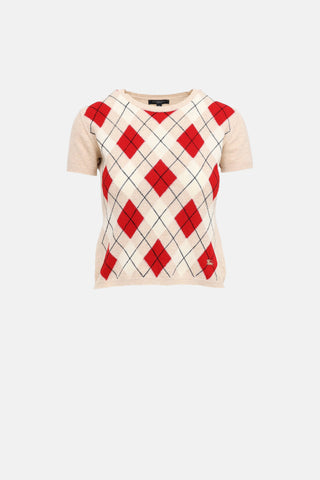 Burberry Argyle Cardigan Two Piece Set