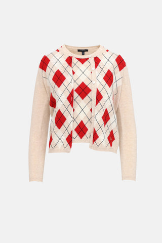 Burberry Argyle Cardigan Two Piece Set