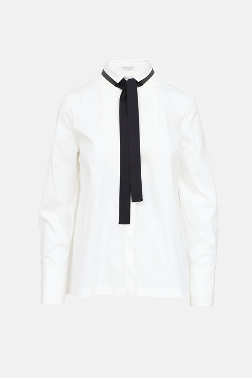 Brunello Cucinelli Bow Tie Shirt