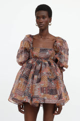 Selkie Patterned Puff Dress