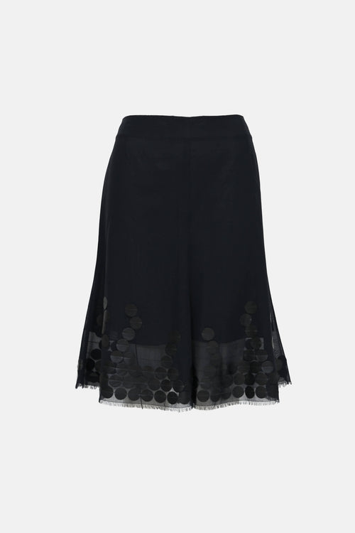 Akris Punto Leather Petal Skirt