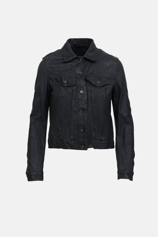 The Row Leather Coltra Jacket
