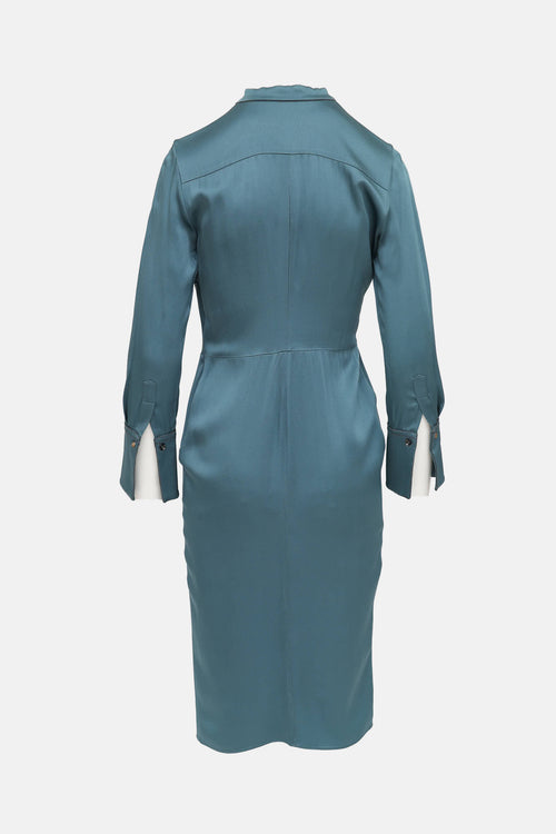 Brunello Cucinelli Long Sleeve Twist Dress