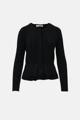 Valentino Lace Trim Cardigan
