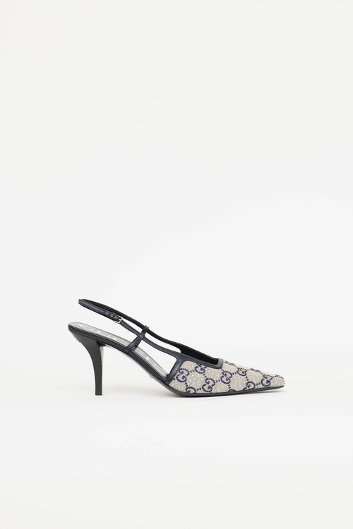 Gucci Crystal Slingback Pump