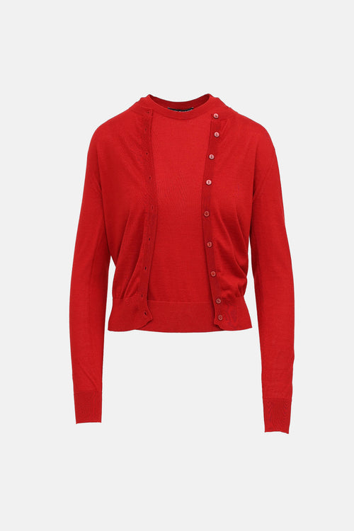 Dolce & Gabbana Knit Cardigan Two Piece Set