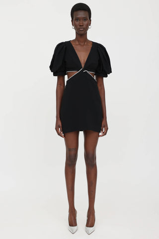 Gem Trim Mini Dress