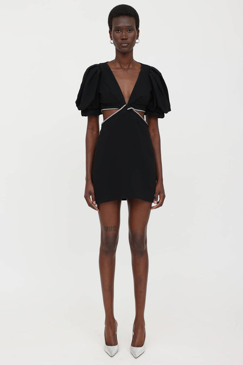 Gem Trim Mini Dress