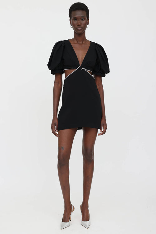 Gem Trim Mini Dress