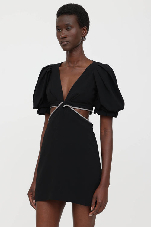 Gem Trim Mini Dress