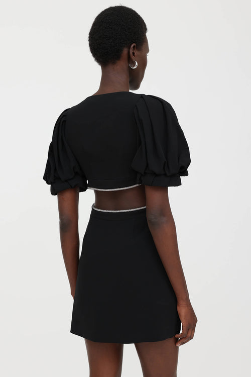 Gem Trim Mini Dress