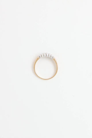 Fine Jewelry 14K Yellow & White Gold Diamond Channel Ring