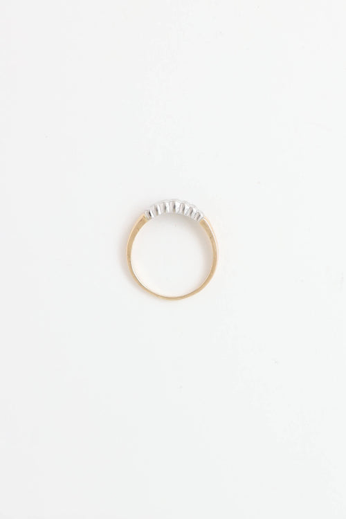 Fine Jewelry 14K Yellow & White Gold Diamond Channel Ring