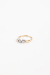 Fine Jewelry 14K Yellow & White Gold Diamond Channel Ring