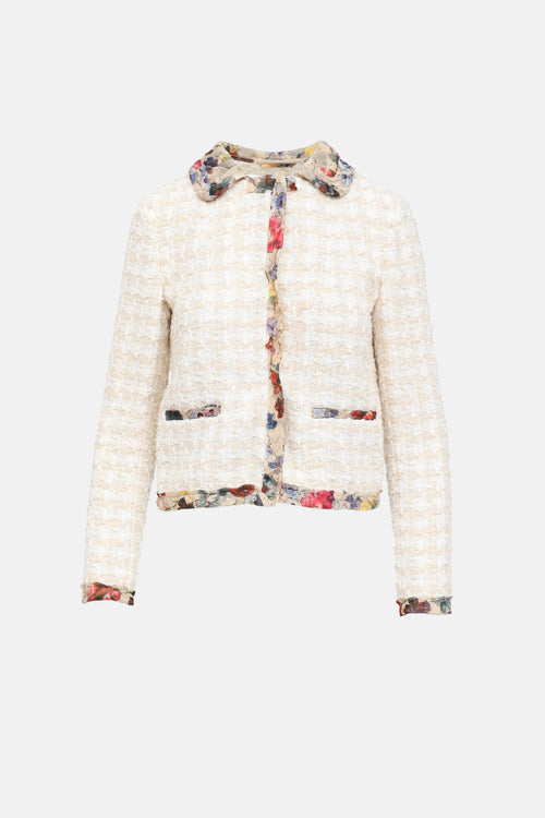D&G Tweed Floral Blazer