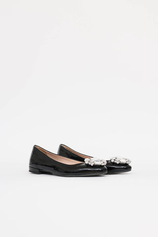 Miu Miu Patent Crystal Flats