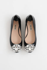 Miu Miu Patent Crystal Flats