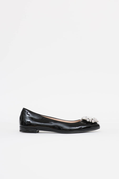 Miu Miu Patent Crystal Flats