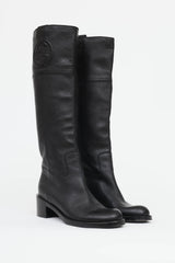 Gucci Leather GG Riding Boot