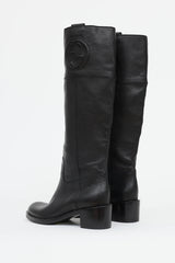 Gucci Leather GG Riding Boot