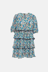 Ganni Floral Pleated Dress
