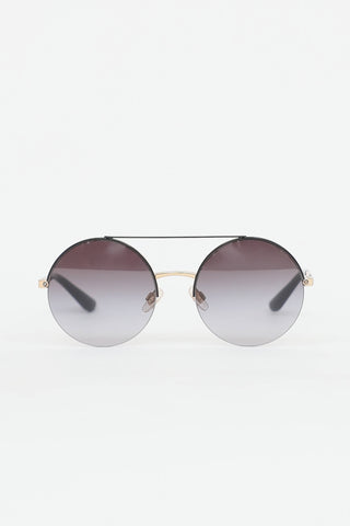Dolce & Gabbana DD2237 Round Aviator Sunglasses